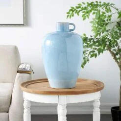 18" Blue Unique Textured Ceramic Ombre Vase -Flowers Michael Store D758462S 9