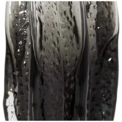 12" Black Ombre Wavy Abstract Glass Vase 10 12" Black Ombre Wavy Abstract Glass Vase -Flowers Michael Store D758464S 2