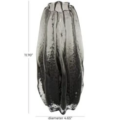 12" Black Ombre Wavy Abstract Glass Vase 12 12" Black Ombre Wavy Abstract Glass Vase -Flowers Michael Store D758464S 4