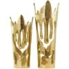 Gold Aluminum Drip Vase With Melting Designed Body Set