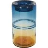 11" Blue & Yellow Ombre Cylinder Glass Vase