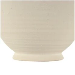 13" Ceramic Textured Vase With Ring Handles White -Flowers Michael Store D758472S 2