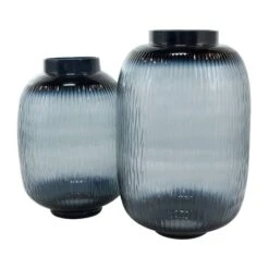 Black & Gray Ombre Glass Vase Set -Flowers Michael Store D758475S 2
