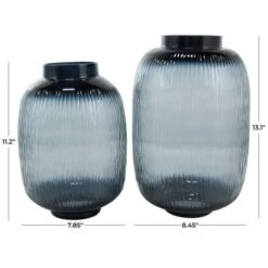 Black & Gray Ombre Glass Vase Set -Flowers Michael Store D758475S 9