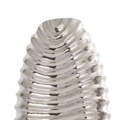 Silver Ceramic Dimensional Ribbed Vase Set -Flowers Michael Store D758492S 3