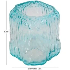 7" Marine Ombre Dimensional Textured Glass Vase -Flowers Michael Store D758495S 3