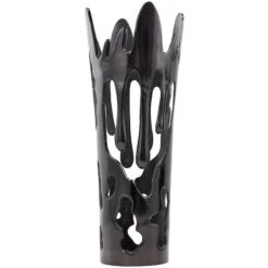 Black Contemporary Aluminum Drip Vase Set -Flowers Michael Store D758505S 4