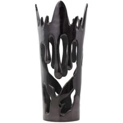 Black Contemporary Aluminum Drip Vase Set -Flowers Michael Store D758505S 5