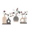 Floral Patterned Vase Sculpture Set 1 Floral Patterned Vase Sculpture Set -Flowers Michael Store D758508S 1