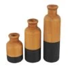 Brown & Black Wood Vase Set -Flowers Michael Store D758512S 1