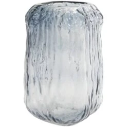 9" Gray Ombre Textured Rectangular Glass Vase -Flowers Michael Store D758522S 2