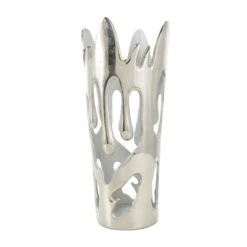 Silver Aluminum Melting Drip Vase Set -Flowers Michael Store D758534S 4