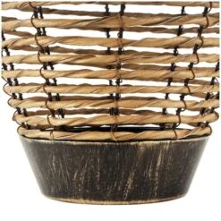 16" Brown Seagrass Handmade Twisted Vase -Flowers Michael Store D758538S 3