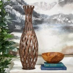 33" Copper Metal Handmade Woven Vase -Flowers Michael Store D758543S 8