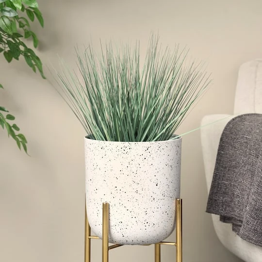 19" Onion Grass Artificial Plant With Black Plastic Pot 8 19" Onion Grass Artificial Plant With Black Plastic Pot - Image 6