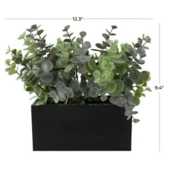 12" Green Foliage Artificial Plant With Black Pot -Flowers Michael Store D760284S 7