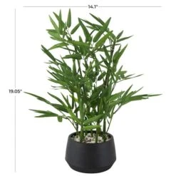 19" Green Foliage Artificial Plant With Black Pot -Flowers Michael Store D760288S 7