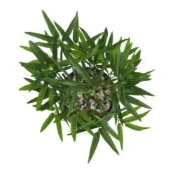 13" Green Faux Foliage Artificial Plant With Black Pot -Flowers Michael Store D760290S 2