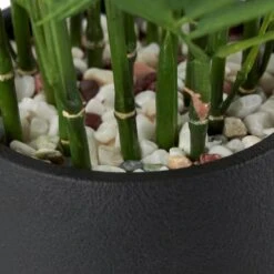 13" Green Faux Foliage Artificial Plant With Black Pot -Flowers Michael Store D760290S 4