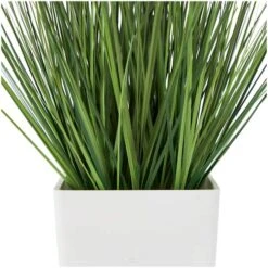 20" Green Foliage Artificial Plant With White Pot -Flowers Michael Store D760294S 5