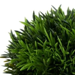 7" Green Foliage Artificial Plant With White Ceramic Pot -Flowers Michael Store D760295S 5