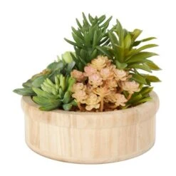 7" Succulent Artificial Plant With Natural Pot 14 7" Succulent Artificial Plant With Natural Pot -Flowers Michael Store D760296S 3