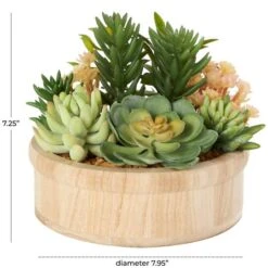 7" Succulent Artificial Plant With Natural Pot 19 7" Succulent Artificial Plant With Natural Pot -Flowers Michael Store D760296S 8
