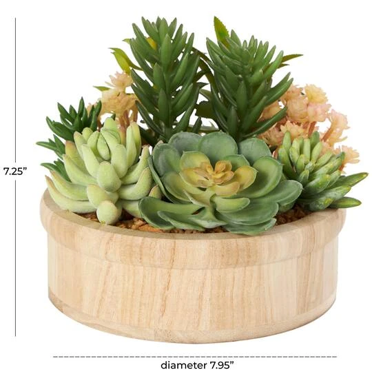 7" Succulent Artificial Plant With Natural Pot 11 7" Succulent Artificial Plant With Natural Pot - Image 9