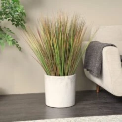 3ft. Green Onion Grass Artificial Plant With Black Pot -Flowers Michael Store D760302S 4