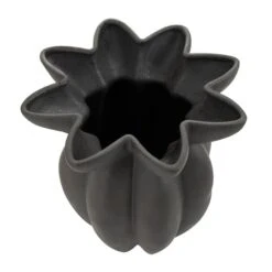15" Black Ceramic Speckle Textured Tulip Shape Vase 13 15" Black Ceramic Speckle Textured Tulip Shape Vase -Flowers Michael Store D760329S 2
