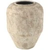 15" Beige Distressed Metal Vase 1 15" Beige Distressed Metal Vase -Flowers Michael Store D760330S 1
