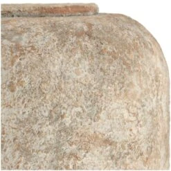 15" Beige Distressed Metal Vase 11 15" Beige Distressed Metal Vase -Flowers Michael Store D760330S 3