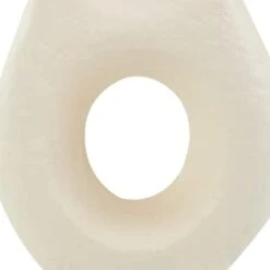 14" Beige Paper Mache Abstract Double Opening Vase -Flowers Michael Store D760342S 2