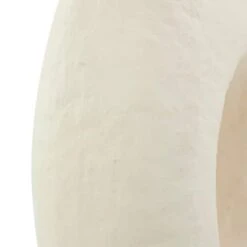 14" Beige Paper Mache Abstract Double Opening Vase -Flowers Michael Store D760342S 3