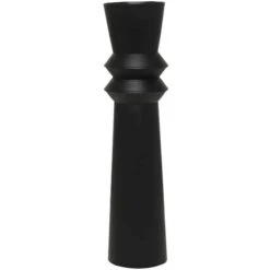 32" Black Art Deco Fluted Metal Floor Vase -Flowers Michael Store D760349S 2