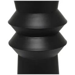 32" Black Art Deco Fluted Metal Floor Vase -Flowers Michael Store D760349S 3