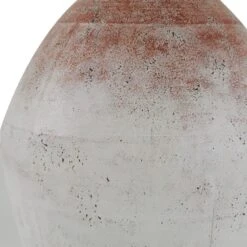14" White & Rust Distressed Vase -Flowers Michael Store D760360S 4