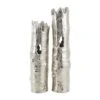 CosmoLiving By Cosmopolitan Silver Aluminum Tree Trunk Inspired Vase Set -Flowers Michael Store D760421S 1