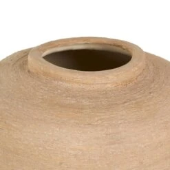 16" Beige Ceramic Wide Textured Vase -Flowers Michael Store D760454S 4