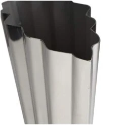 12" Silver Stainless Steel Vase With Zig Zag Edging 11 12" Silver Stainless Steel Vase With Zig Zag Edging -Flowers Michael Store D760460S 3