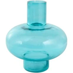 Blue Glass Rounded Vase Set -Flowers Michael Store D760463S 4