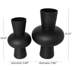 Black Glass Trumpet Vase Set 17 Black Glass Trumpet Vase Set -Flowers Michael Store D760471S 10