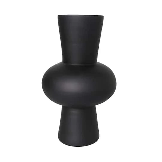 Black Glass Trumpet Vase Set 6 Black Glass Trumpet Vase Set - Image 4