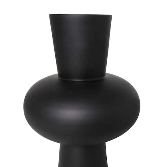 Black Glass Trumpet Vase Set 8 Black Glass Trumpet Vase Set - Image 6