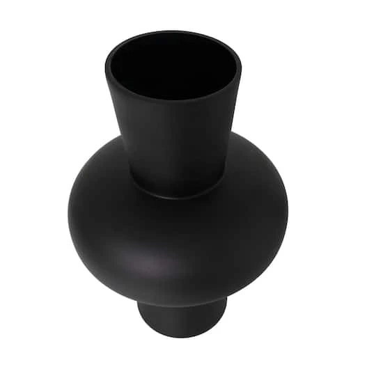 Black Glass Trumpet Vase Set 9 Black Glass Trumpet Vase Set - Image 7