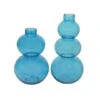 Blue Round Bubble Glass Vase Set -Flowers Michael Store D760515S 1