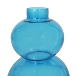 Blue Round Bubble Glass Vase Set -Flowers Michael Store D760515S 7