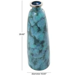 30" Teal Glass Handmade Vase -Flowers Michael Store D760522S 6