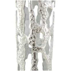 31" Contemporary Aluminum Melting Drip Vase Silver -Flowers Michael Store D760543S 5
