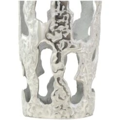 31" Contemporary Aluminum Melting Drip Vase Silver -Flowers Michael Store D760543S 6